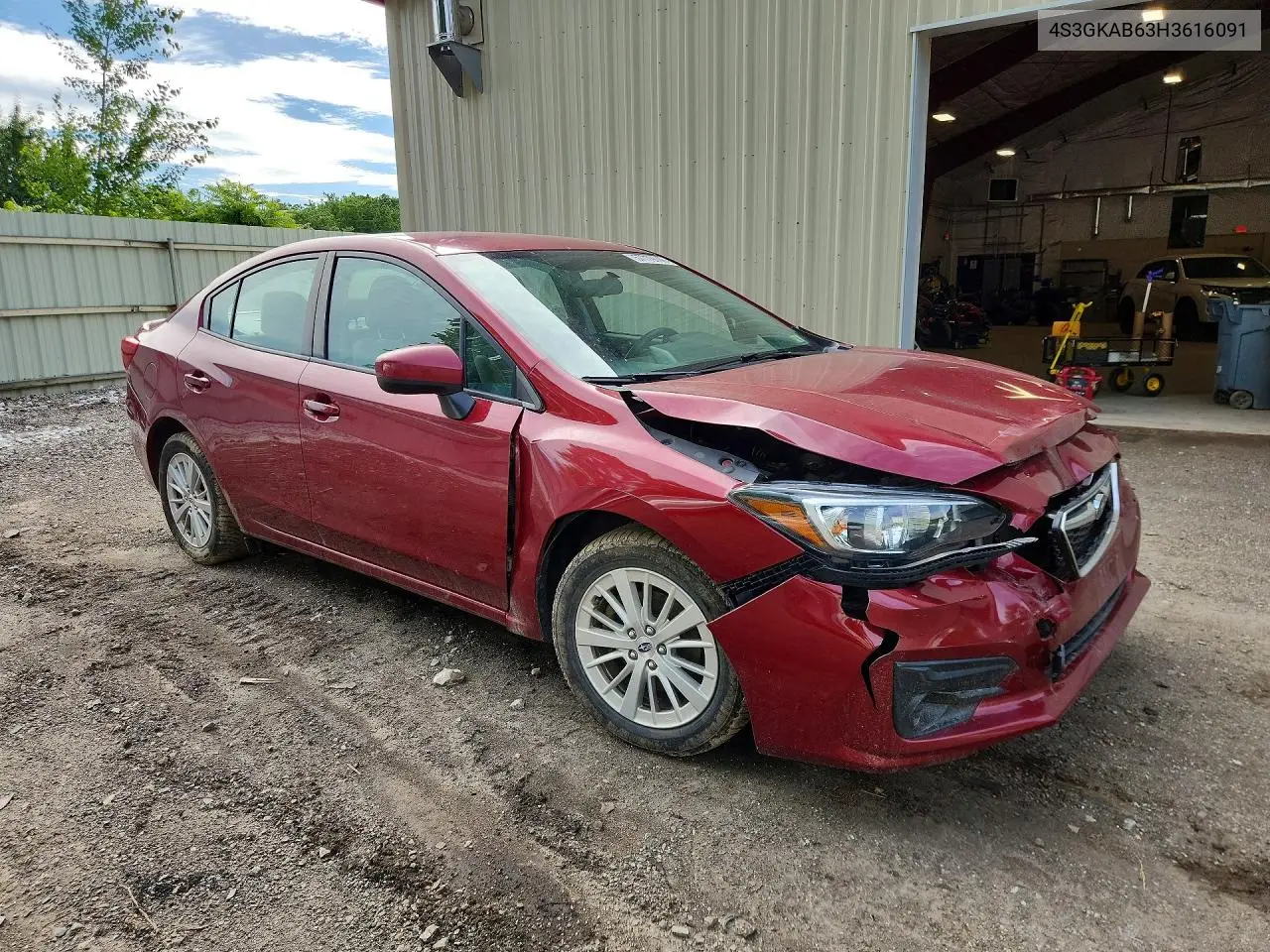 2017 Subaru Impreza Premium VIN: 4S3GKAB63H3616091 Lot: 57779746