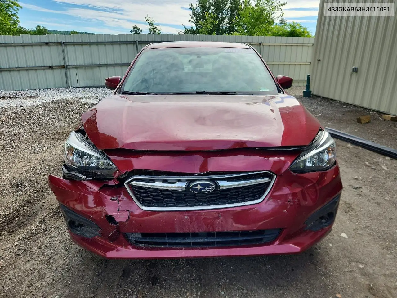 2017 Subaru Impreza Premium VIN: 4S3GKAB63H3616091 Lot: 57779746