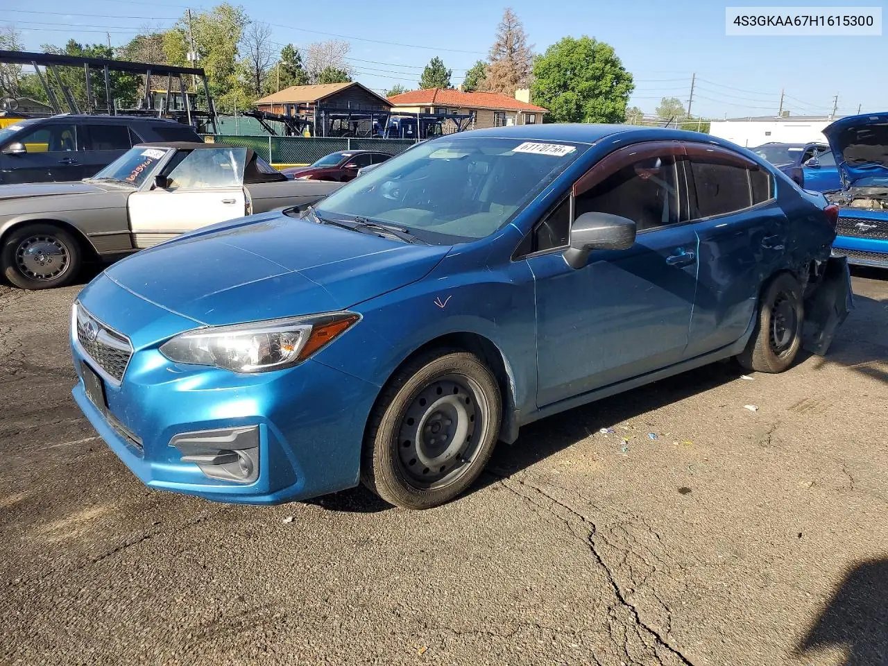 2017 Subaru Impreza VIN: 4S3GKAA67H1615300 Lot: 61170756