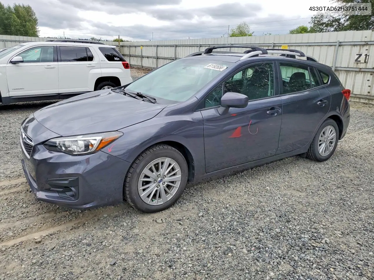 2017 Subaru Impreza Premium Plus VIN: 4S3GTAD62H3751444 Lot: 61192656