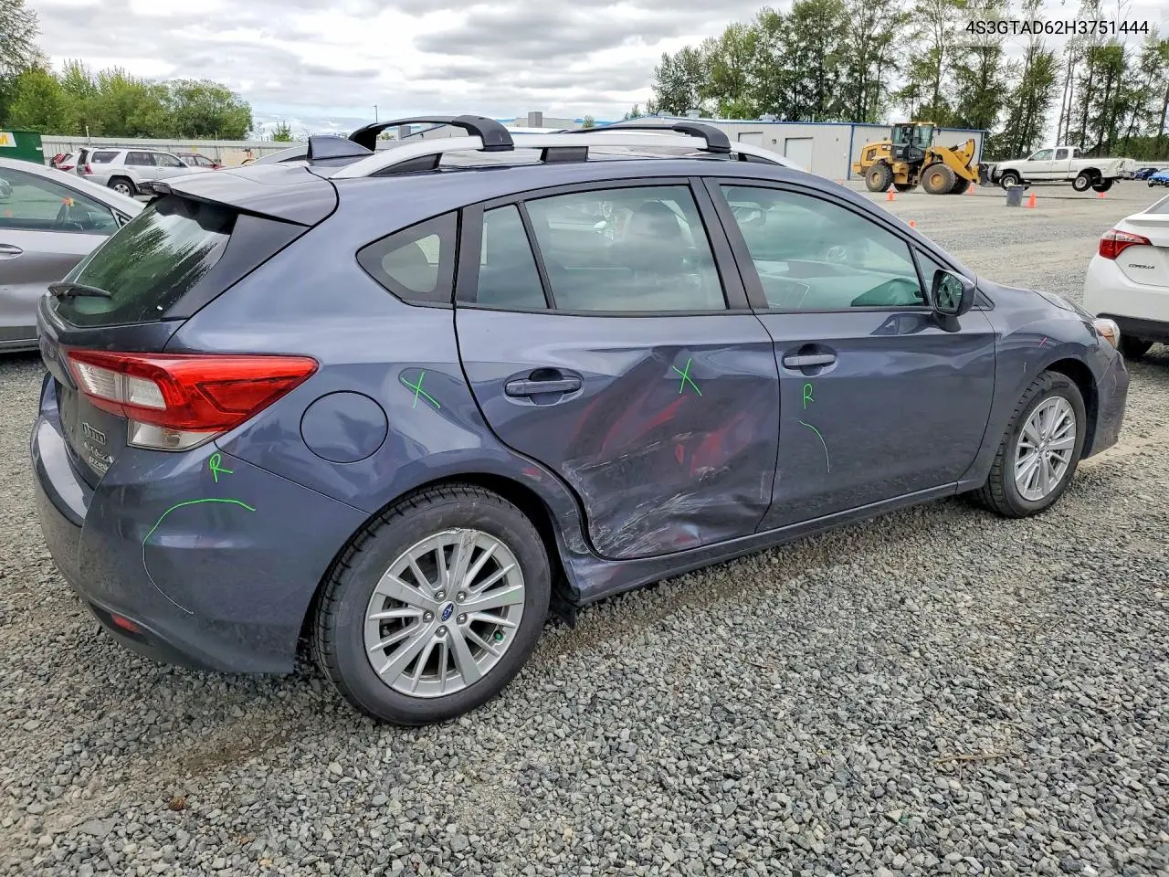 2017 Subaru Impreza Premium Plus VIN: 4S3GTAD62H3751444 Lot: 61192656