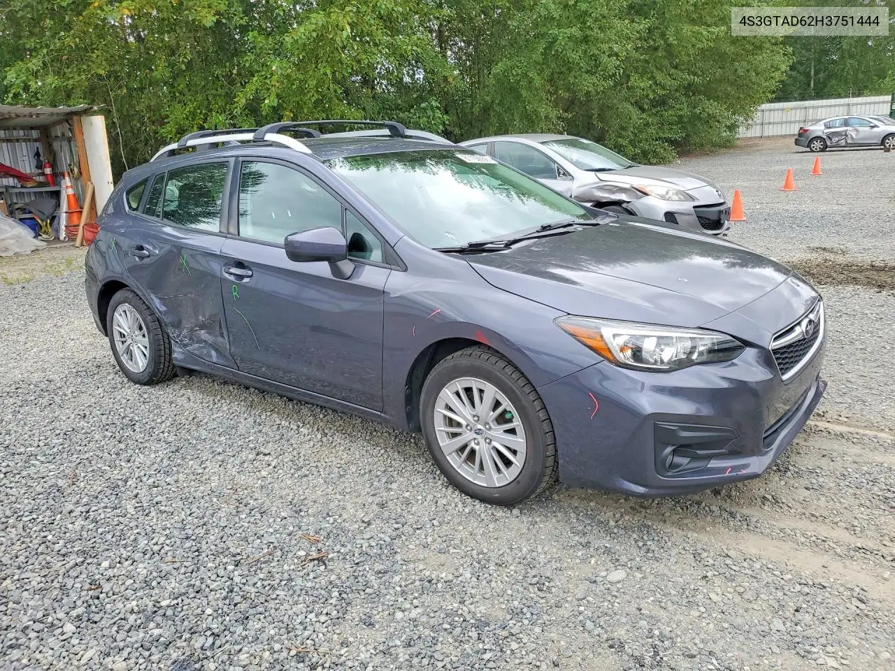 2017 Subaru Impreza Premium Plus VIN: 4S3GTAD62H3751444 Lot: 61192656