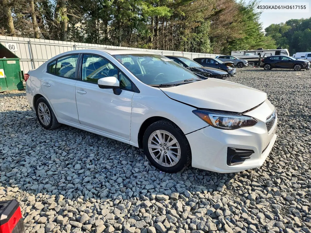 2017 Subaru Impreza Premium Plus VIN: 4S3GKAD61H3617155 Lot: 61749516