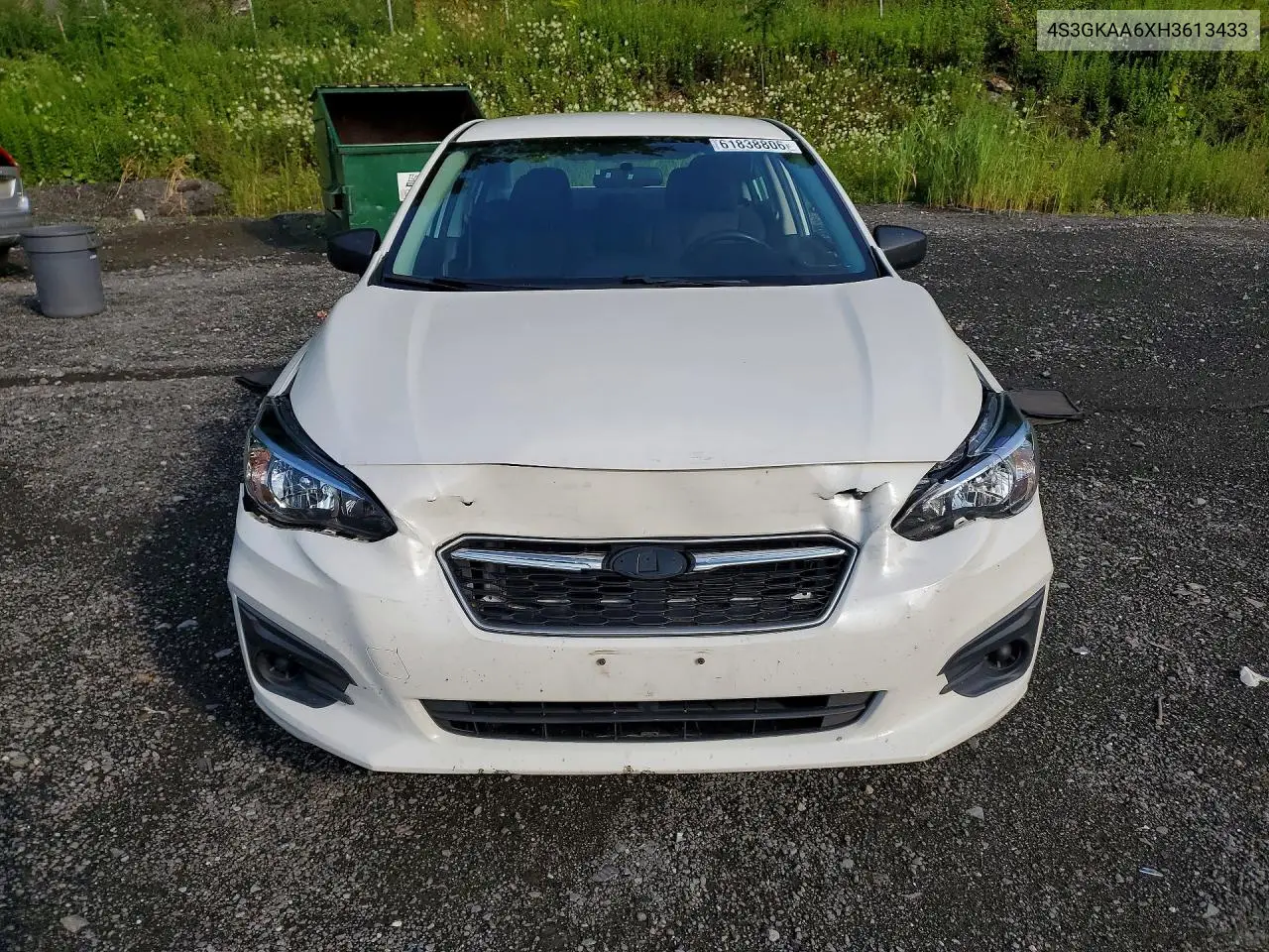 2017 Subaru Impreza VIN: 4S3GKAA6XH3613433 Lot: 61838806