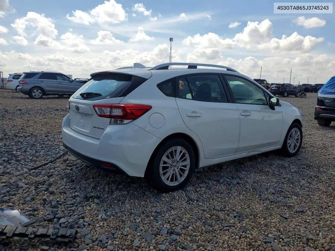 2018 Subaru Impreza Premium VIN: 4S3GTAB65J3745243 Lot: 61718326