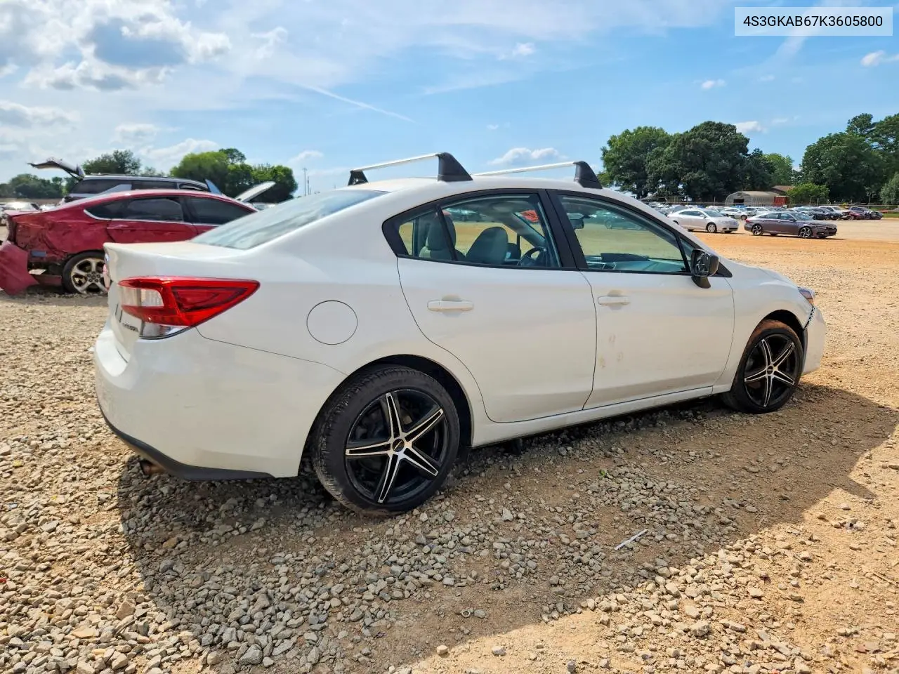 2019 Subaru Impreza VIN: 4S3GKAB67K3605800 Lot: 57370526