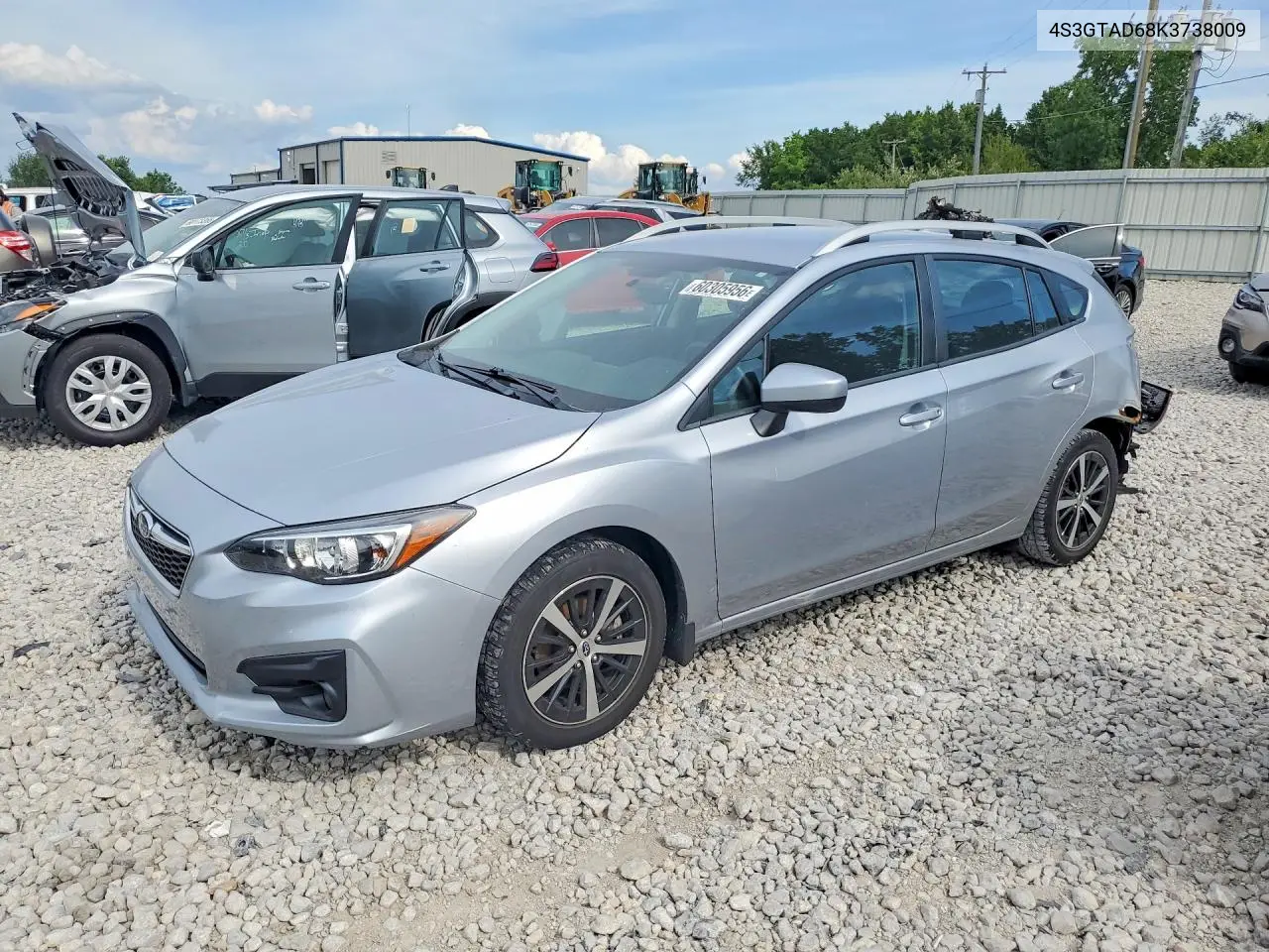 2019 Subaru Impreza Premium VIN: 4S3GTAD68K3738009 Lot: 60305956