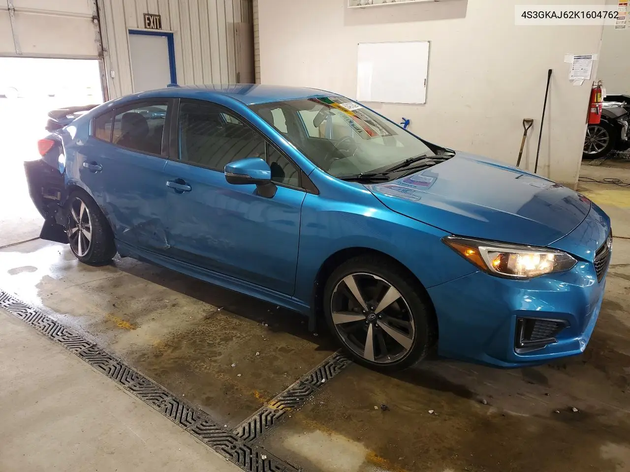 2019 Subaru Impreza Sport VIN: 4S3GKAJ62K1604762 Lot: 60427036