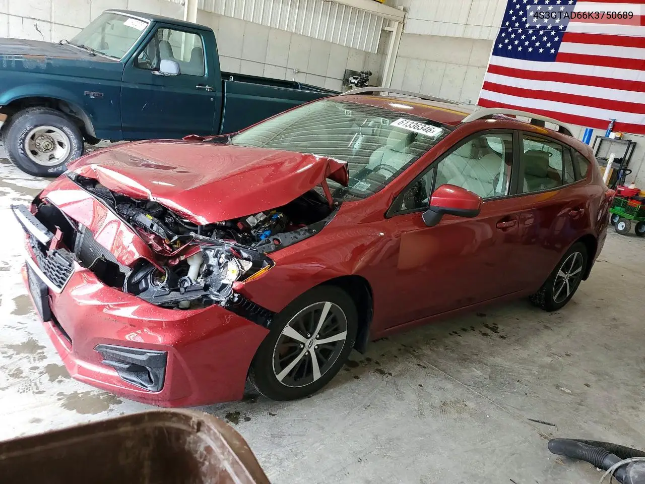 2019 Subaru Impreza Premium VIN: 4S3GTAD66K3750689 Lot: 61336346