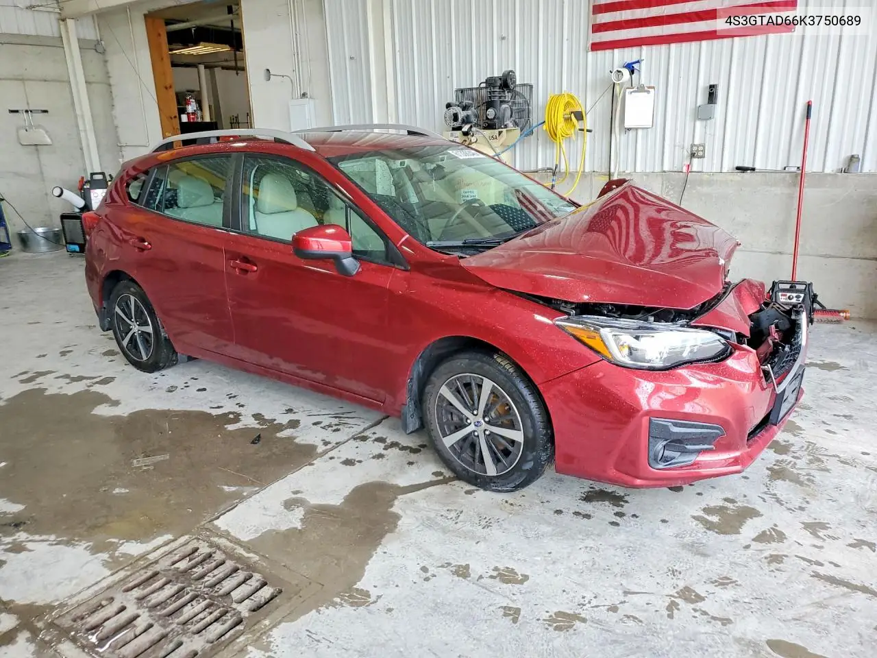 2019 Subaru Impreza Premium VIN: 4S3GTAD66K3750689 Lot: 61336346