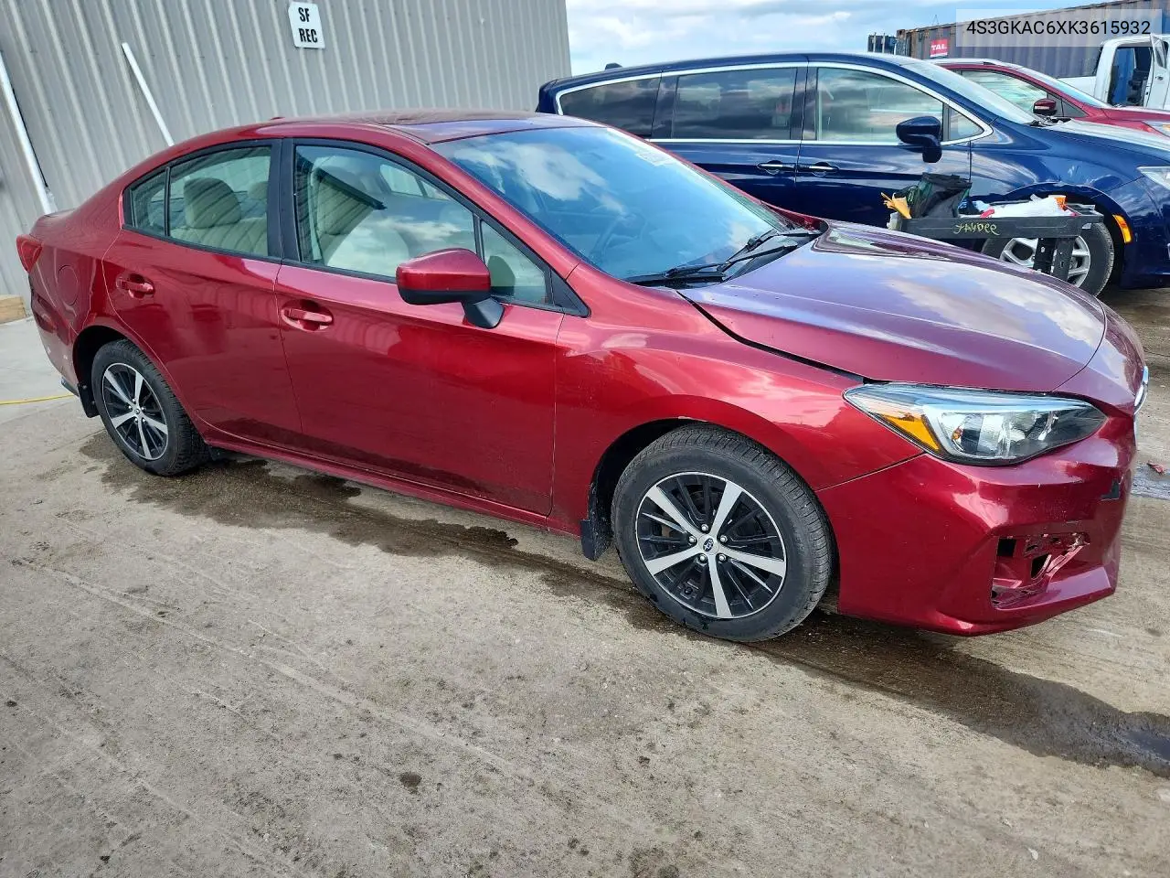 2019 Subaru Impreza Premium VIN: 4S3GKAC6XK3615932 Lot: 62035406