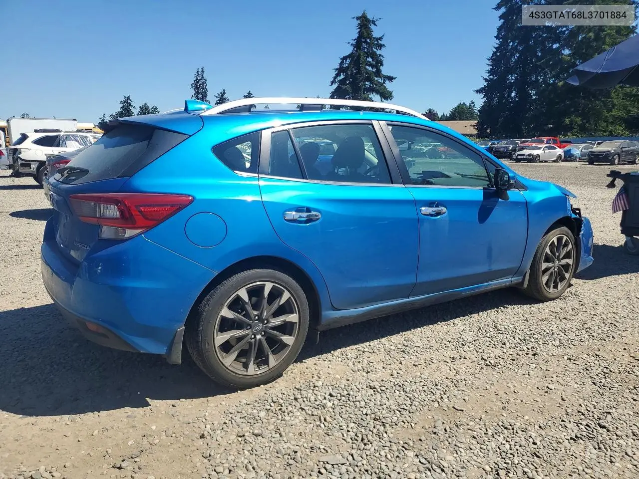 2020 Subaru Impreza Limited VIN: 4S3GTAT68L3701884 Lot: 60843506
