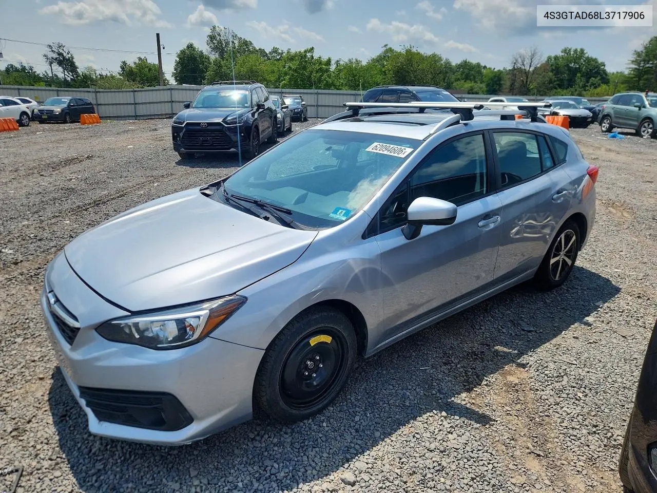 2020 Subaru Impreza Premium VIN: 4S3GTAD68L3717906 Lot: 62094606