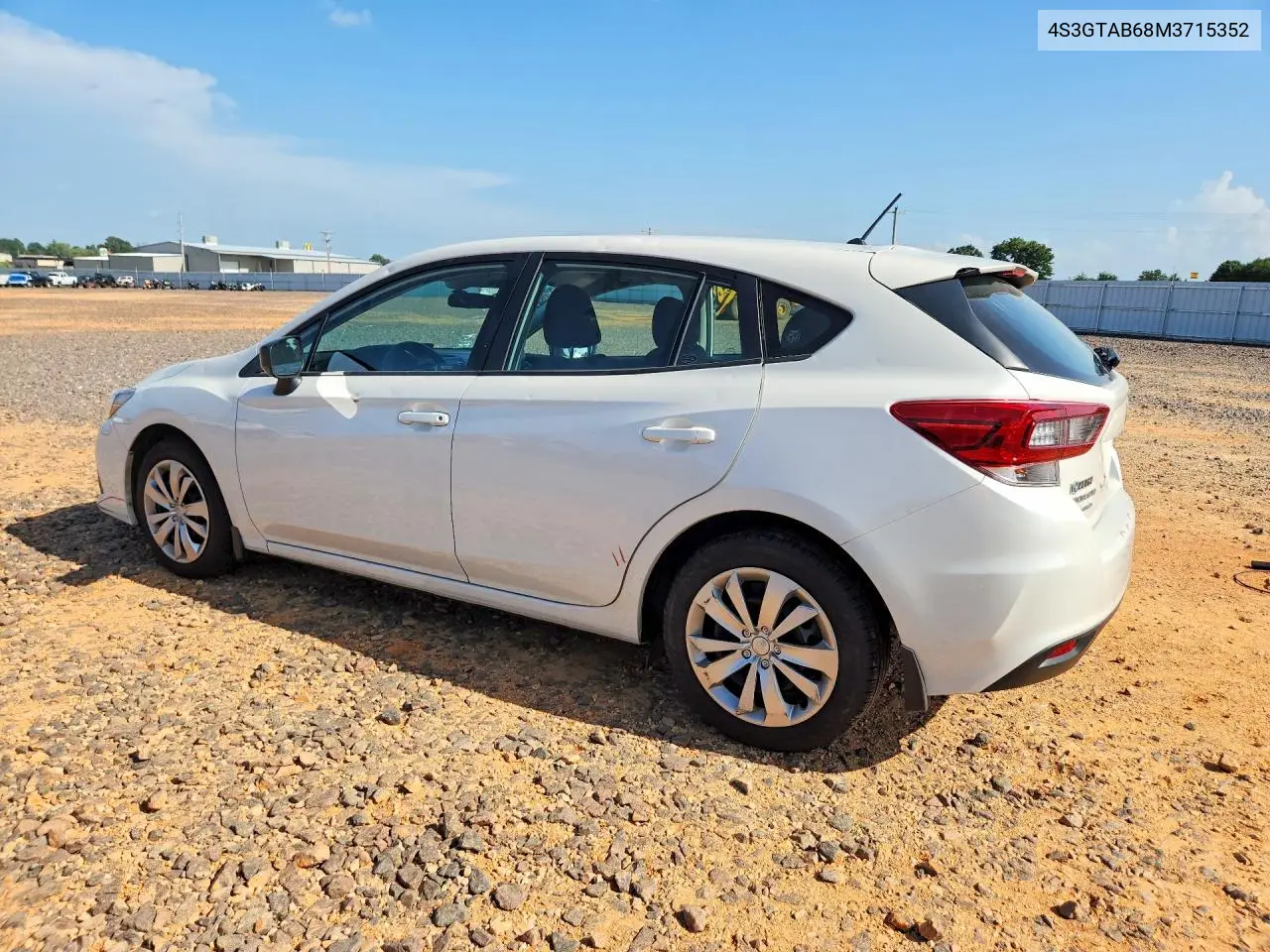 2021 Subaru Impreza VIN: 4S3GTAB68M3715352 Lot: 61569576