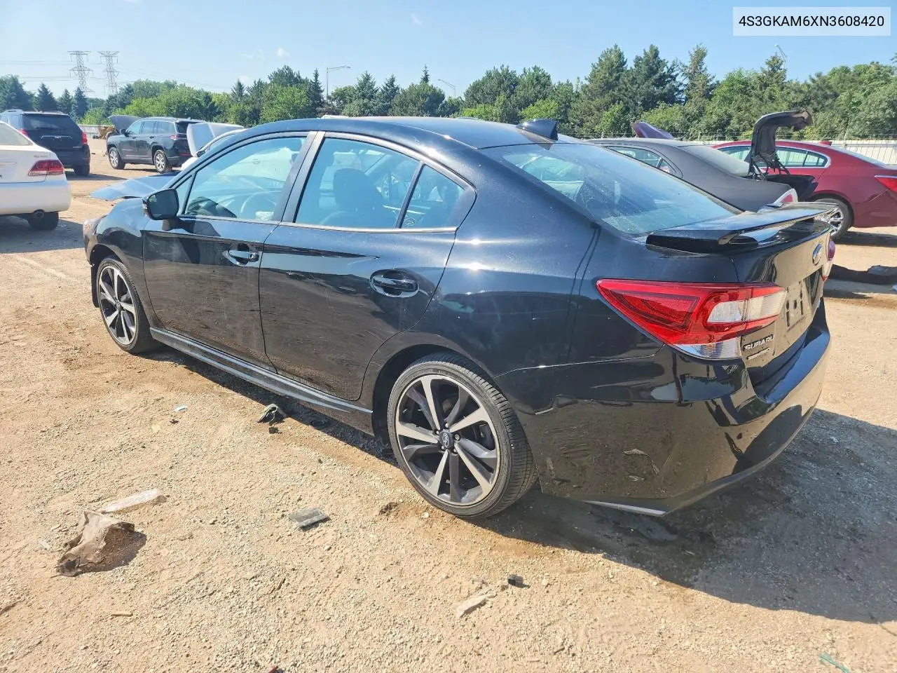 2022 Subaru Impreza Sport VIN: 4S3GKAM6XN3608420 Lot: 60641746