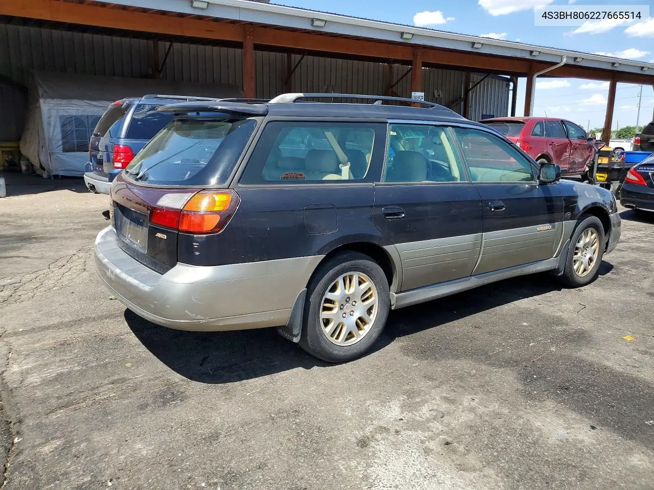 2002 Subaru Legacy Outback H6 3.0 Ll Bean VIN: 4S3BH806227665514 Lot: 61776376