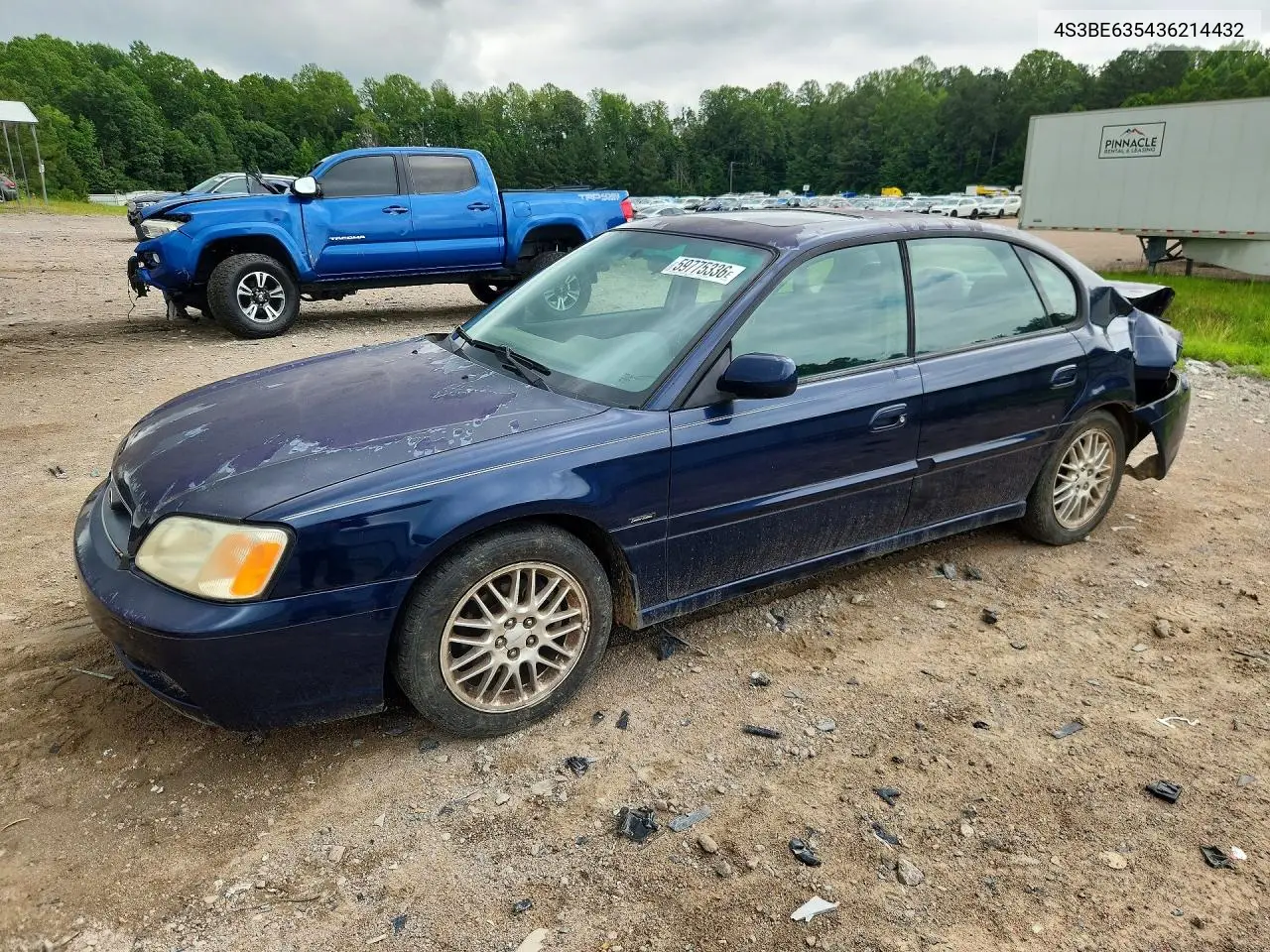 2003 Subaru Legacy L VIN: 4S3BE635436214432 Lot: 59775336