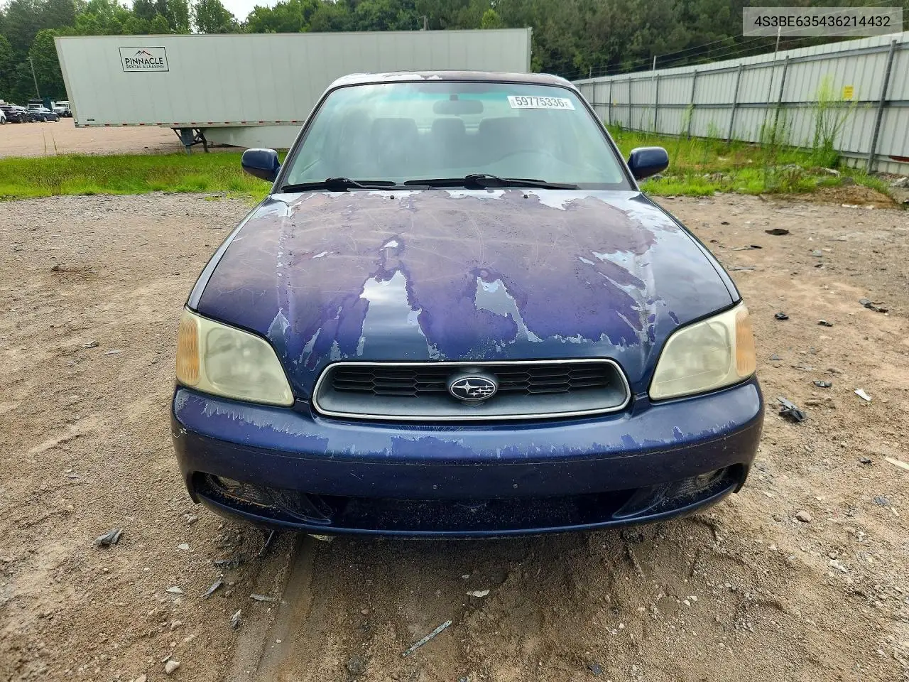 2003 Subaru Legacy L VIN: 4S3BE635436214432 Lot: 59775336
