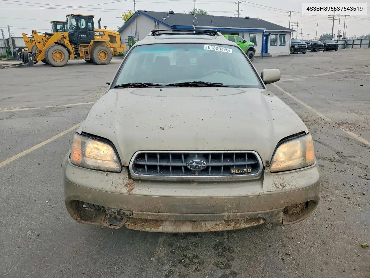 2003 Subaru Legacy Outback H6 3.0 Vdc VIN: 4S3BH896637643519 Lot: 61820326