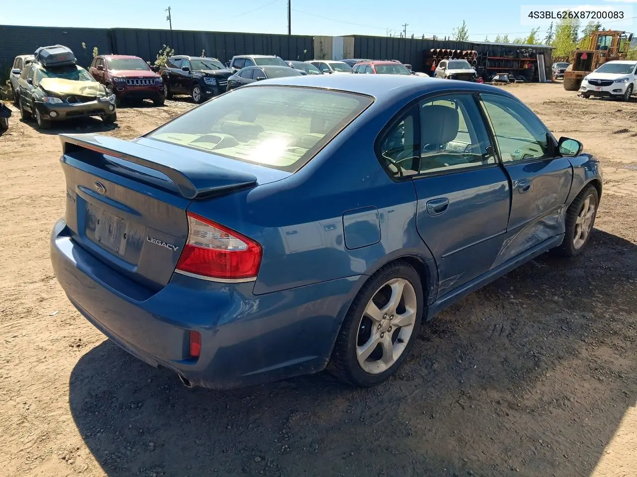 2008 Subaru Legacy 2.5I Limited VIN: 4S3BL626X87200083 Lot: 56153846