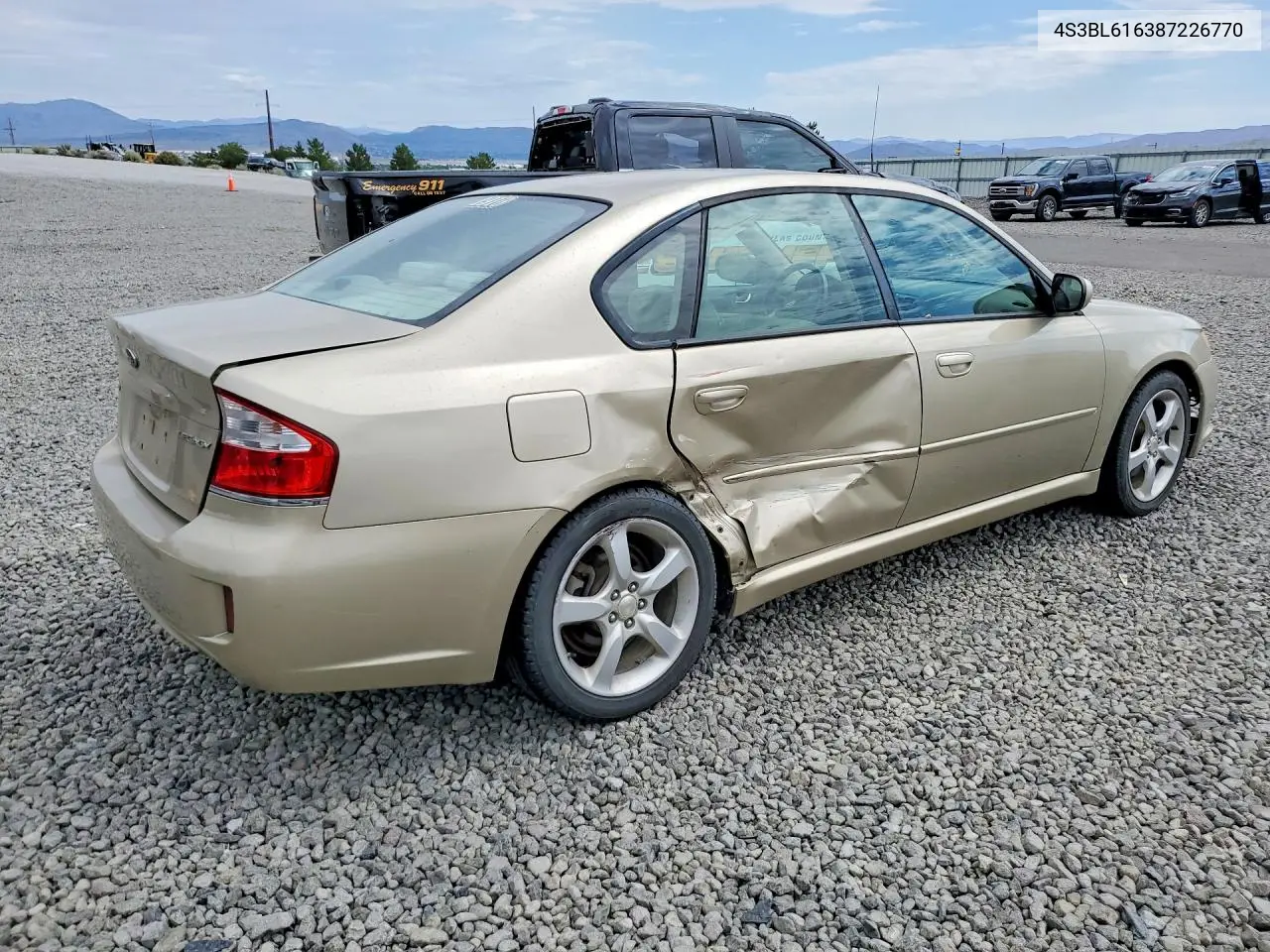 2008 Subaru Legacy 2.5I VIN: 4S3BL616387226770 Lot: 61784216