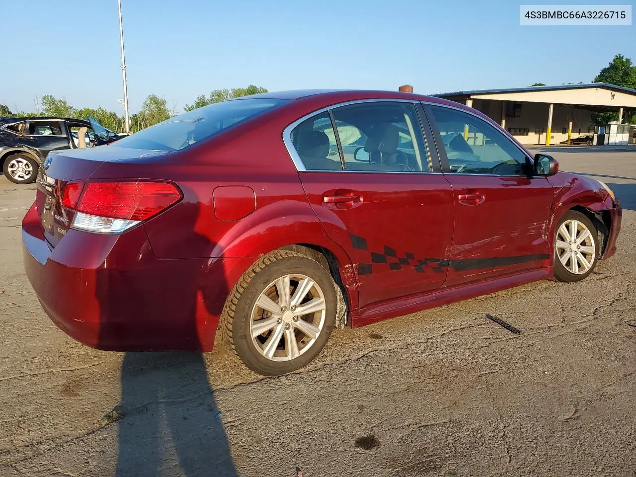 2010 Subaru Legacy 2.5I Premium VIN: 4S3BMBC66A3226715 Lot: 60921146