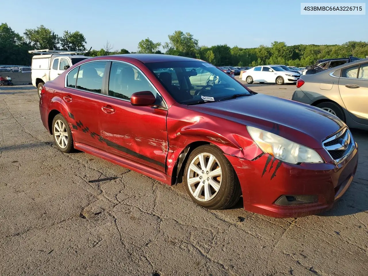 2010 Subaru Legacy 2.5I Premium VIN: 4S3BMBC66A3226715 Lot: 60921146