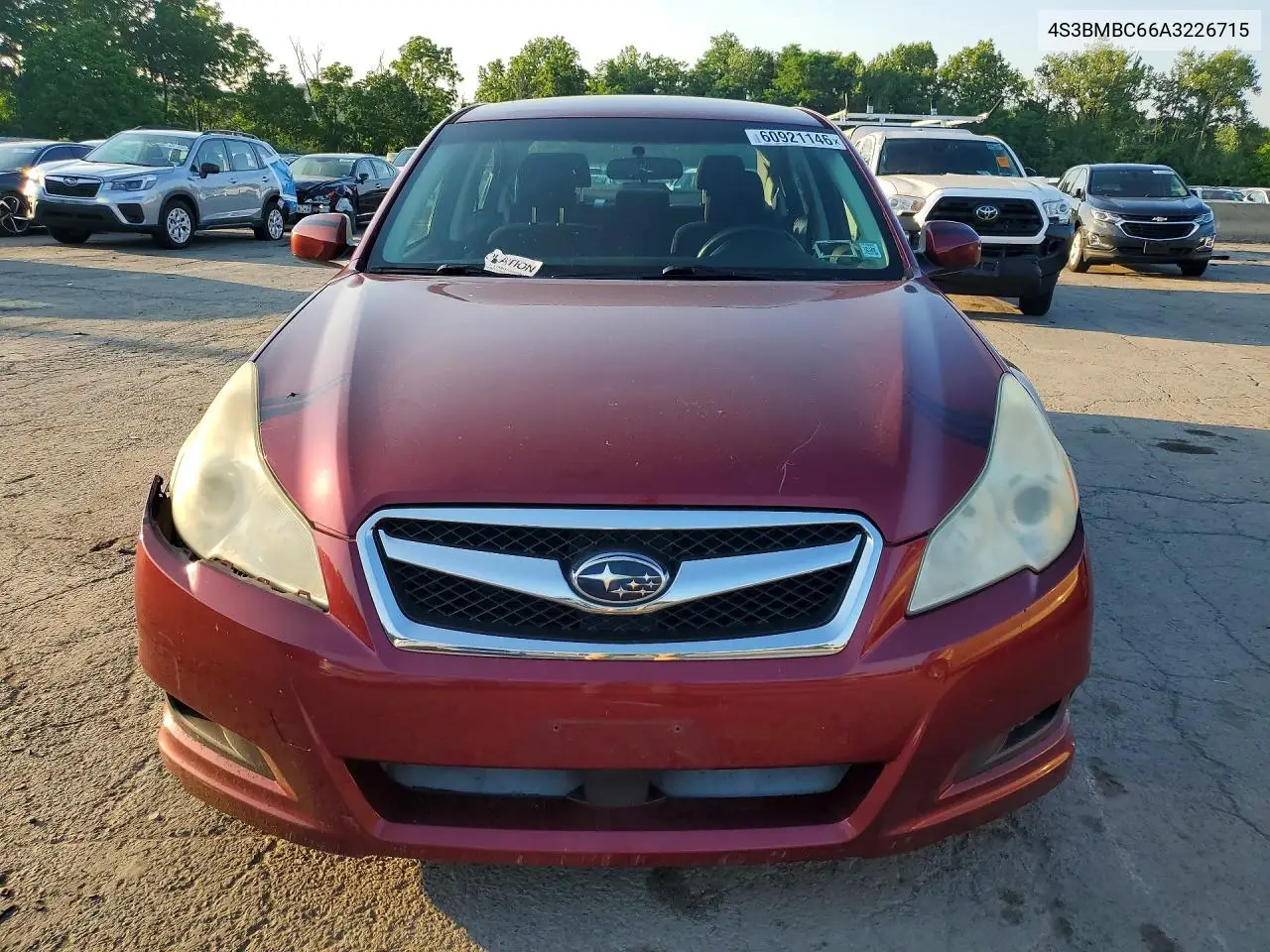 2010 Subaru Legacy 2.5I Premium VIN: 4S3BMBC66A3226715 Lot: 60921146