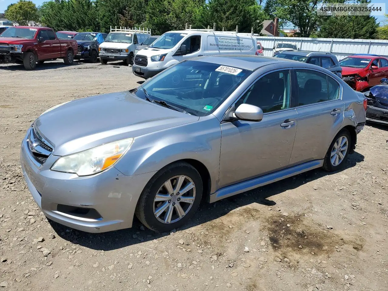 2011 Subaru Legacy 2.5I Premium VIN: 4S3BMBG65B3252444 Lot: 55701026