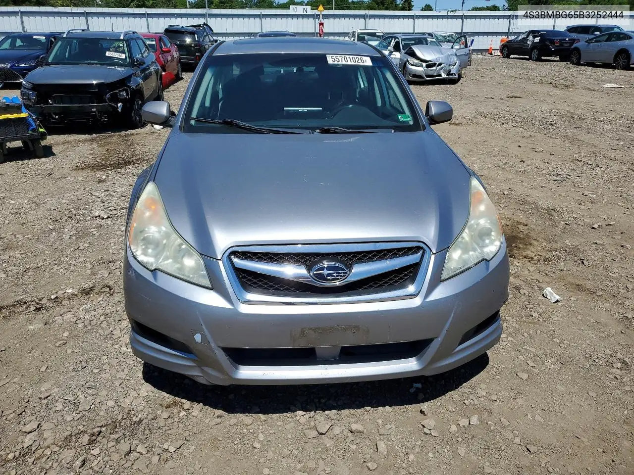 2011 Subaru Legacy 2.5I Premium VIN: 4S3BMBG65B3252444 Lot: 55701026