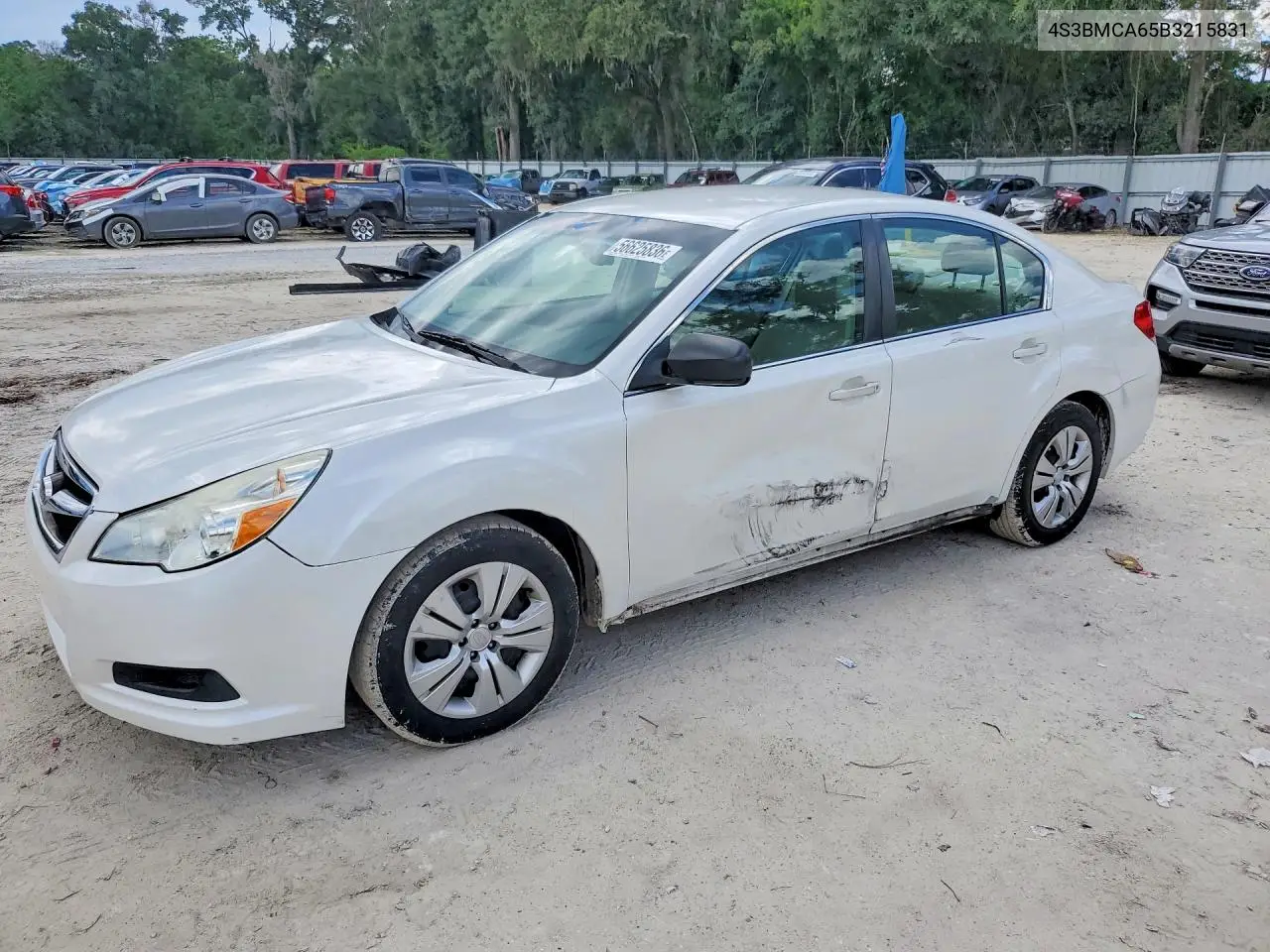 2011 Subaru Legacy 2.5I VIN: 4S3BMCA65B3215831 Lot: 56625836