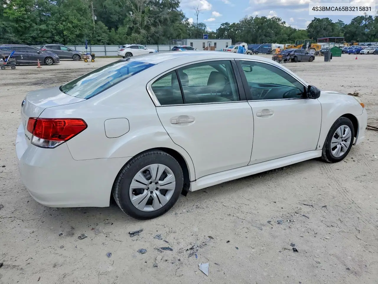 2011 Subaru Legacy 2.5I VIN: 4S3BMCA65B3215831 Lot: 56625836