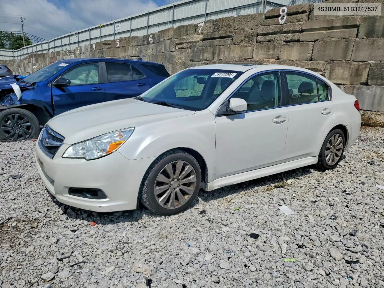 2011 Suba Legacy VIN: 4S3BMBL61B3247537 Lot: 59183396