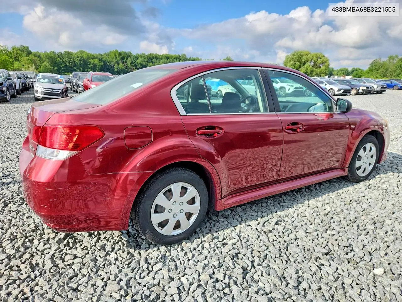 2011 Subaru Legacy 2.5I VIN: 4S3BMBA68B3221505 Lot: 59889976