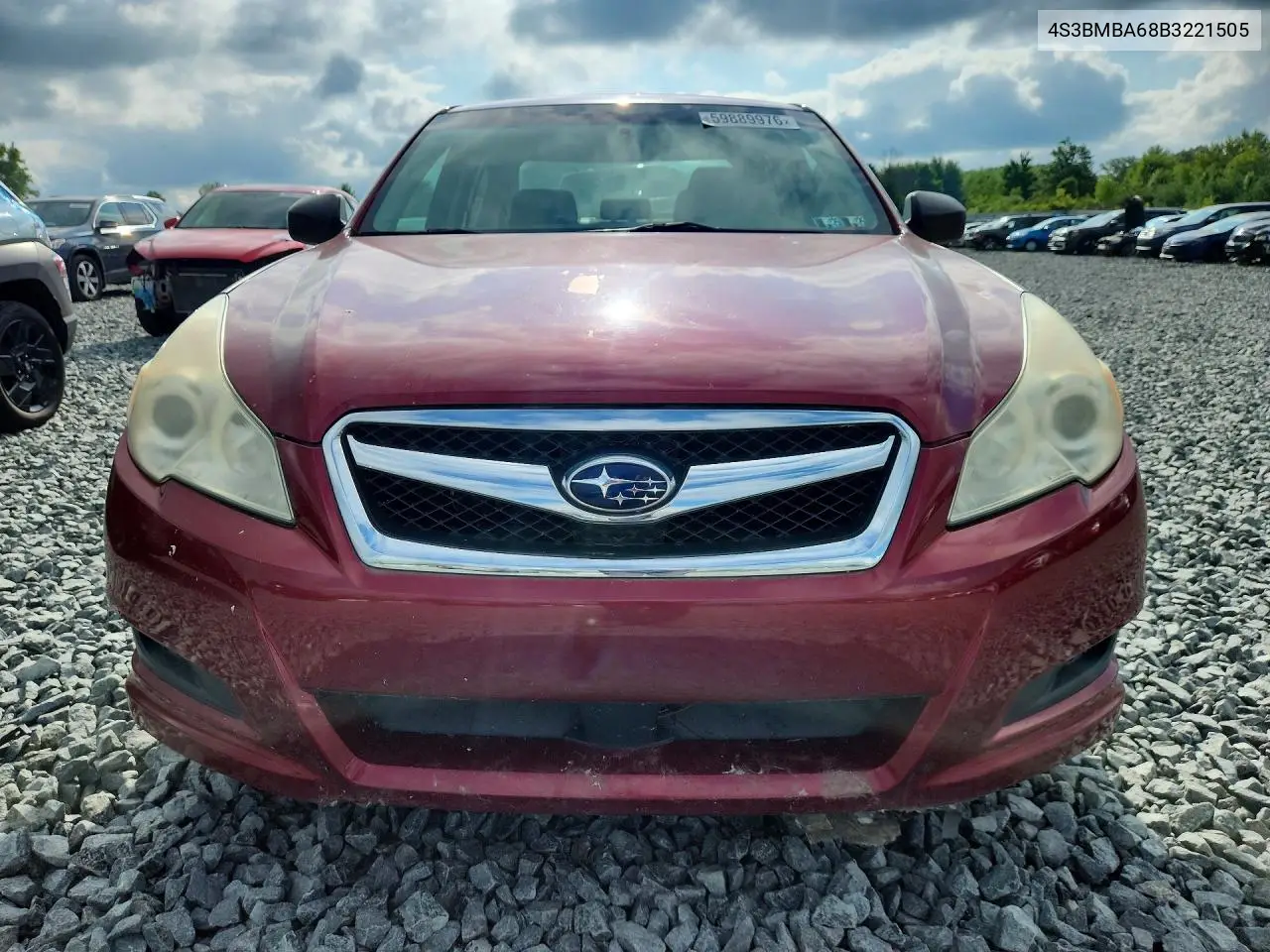 2011 Subaru Legacy 2.5I VIN: 4S3BMBA68B3221505 Lot: 59889976