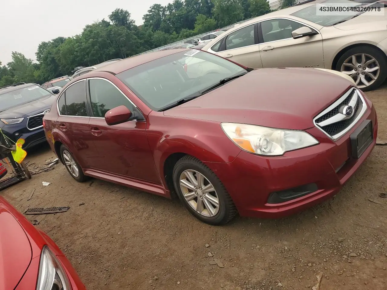 2011 Subaru Legacy 2.5I Premium VIN: 4S3BMBC64B3260718 Lot: 60963276