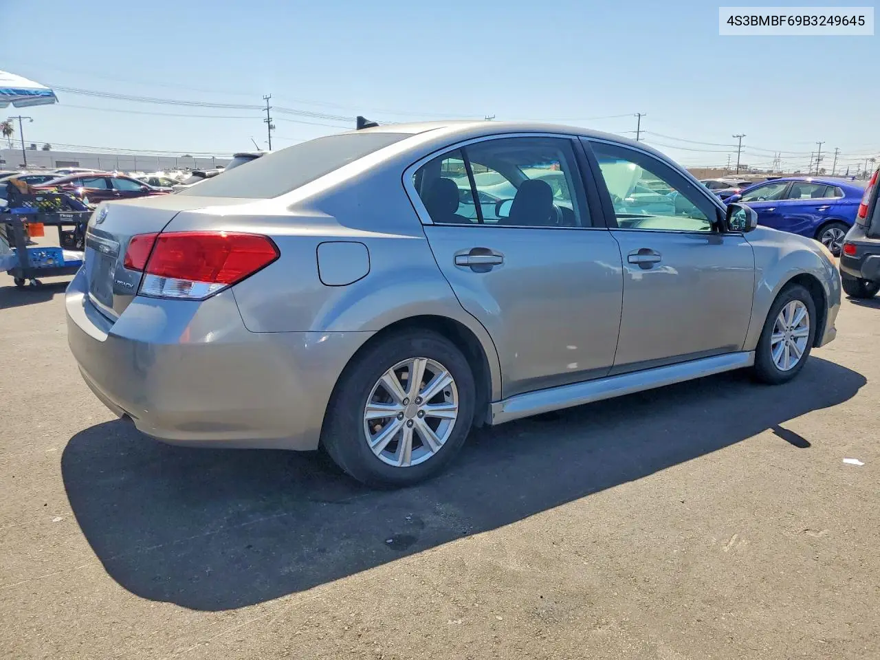 2011 Subaru Legacy 2.5I Premium VIN: 4S3BMBF69B3249645 Lot: 61023526