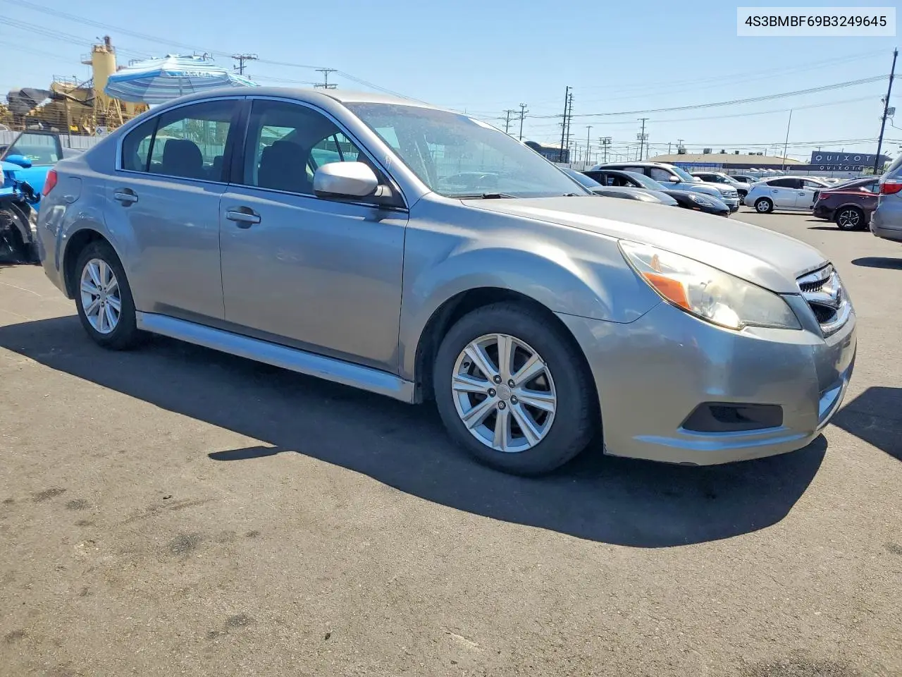 2011 Subaru Legacy 2.5I Premium VIN: 4S3BMBF69B3249645 Lot: 61023526