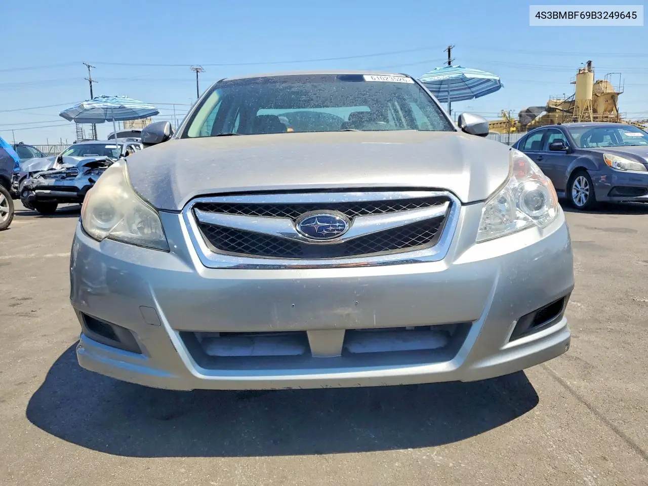 2011 Subaru Legacy 2.5I Premium VIN: 4S3BMBF69B3249645 Lot: 61023526