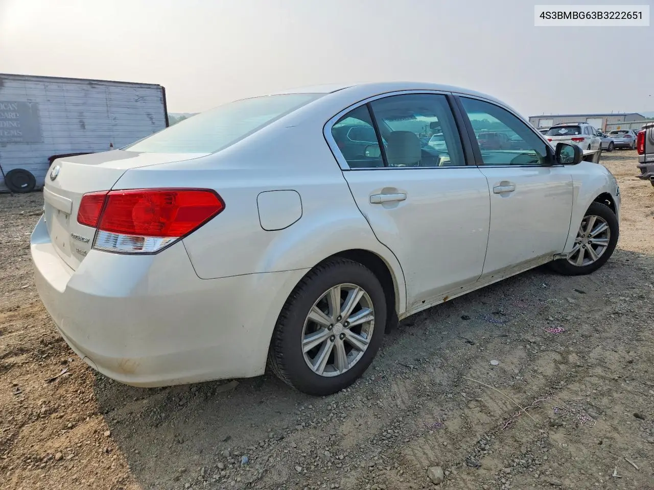 2011 Subaru Legacy 2.5I Premium VIN: 4S3BMBG63B3222651 Lot: 61490386