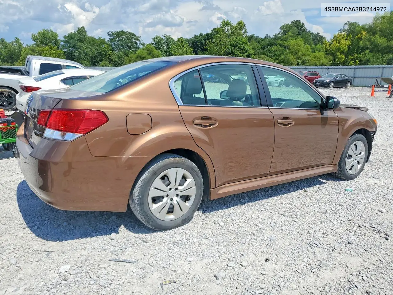 2011 Subaru Legacy 2.5I VIN: 4S3BMCA63B3244972 Lot: 61585306