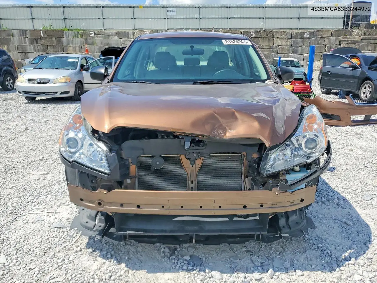 2011 Subaru Legacy 2.5I VIN: 4S3BMCA63B3244972 Lot: 61585306
