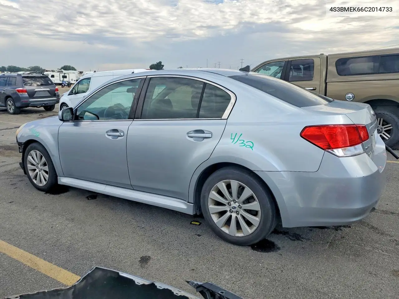 2012 Subaru Legacy 3.6R Limited VIN: 4S3BMEK66C2014733 Lot: 61151466