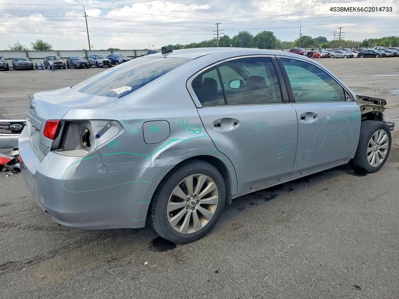 2012 Subaru Legacy 3.6R Limited VIN: 4S3BMEK66C2014733 Lot: 61151466