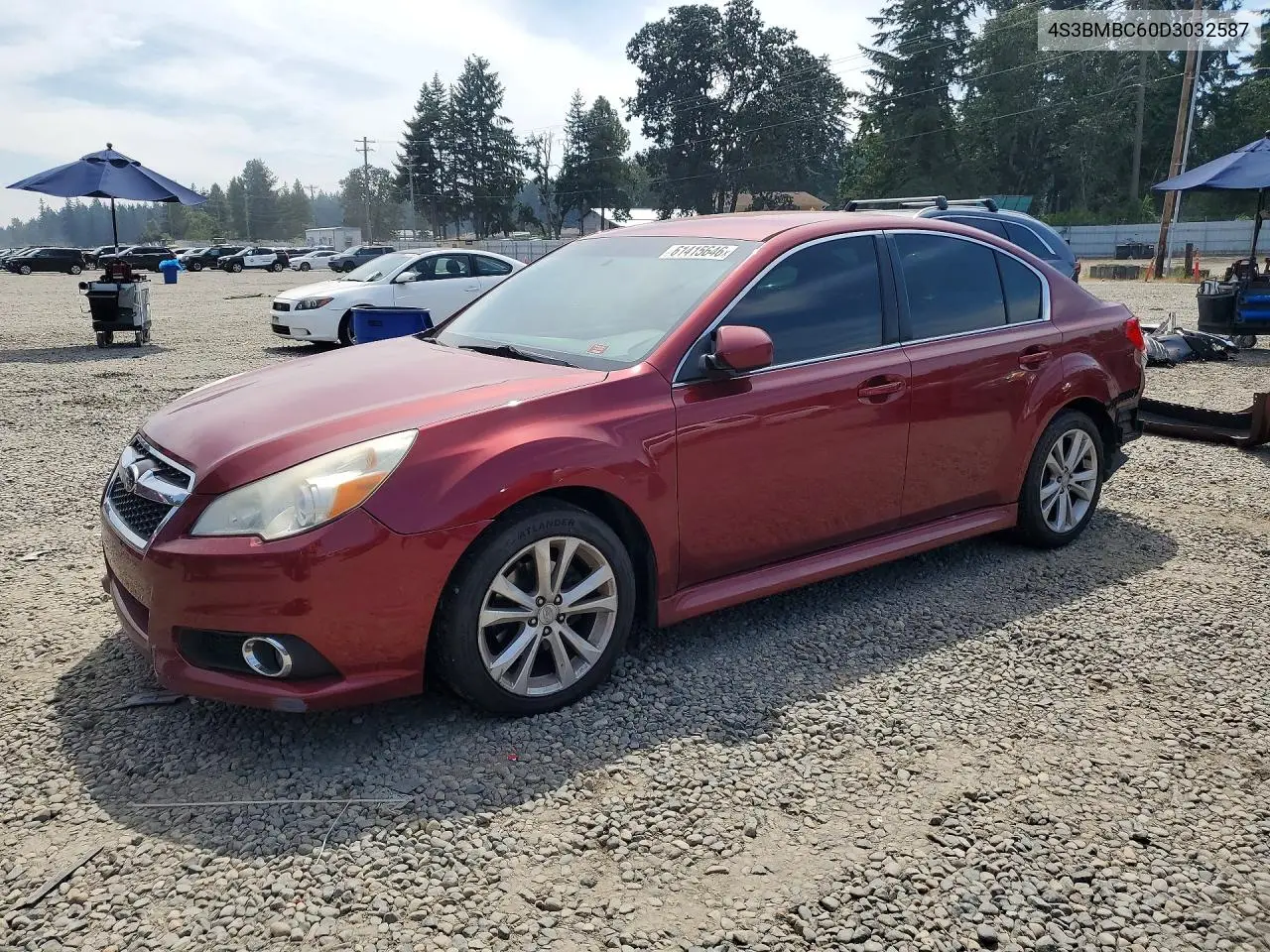 2013 Subaru Legacy 2.5I Premium VIN: 4S3BMBC60D3032587 Lot: 61415646