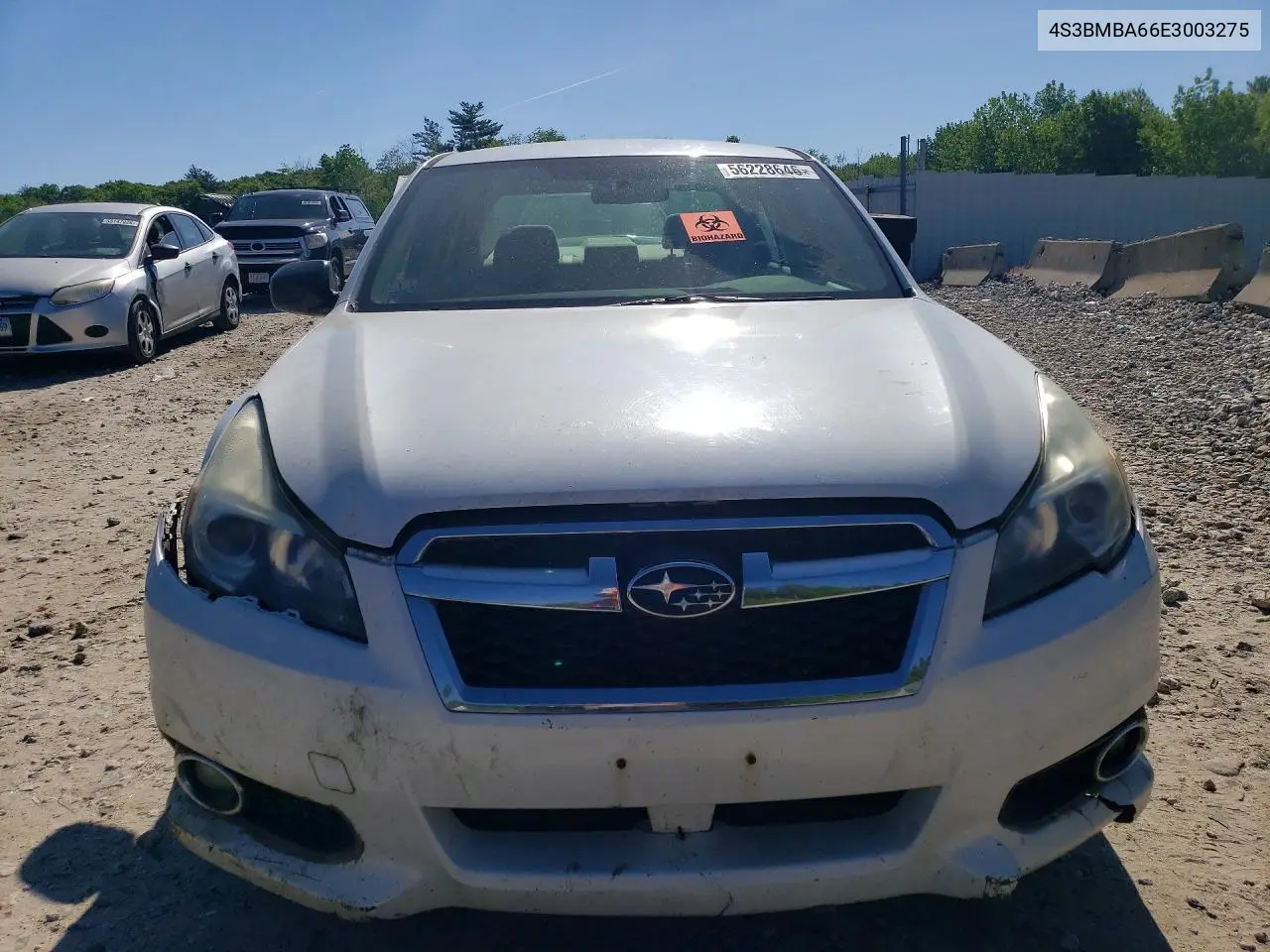 2014 Subaru Legacy 2.5I VIN: 4S3BMBA66E3003275 Lot: 56228646