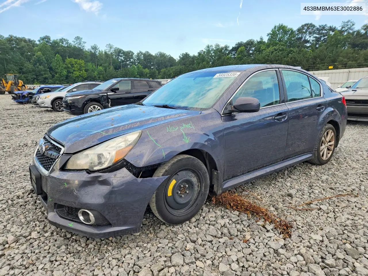 2014 Subaru Legacy 2.5I Limited VIN: 4S3BMBM63E3002886 Lot: 59325336