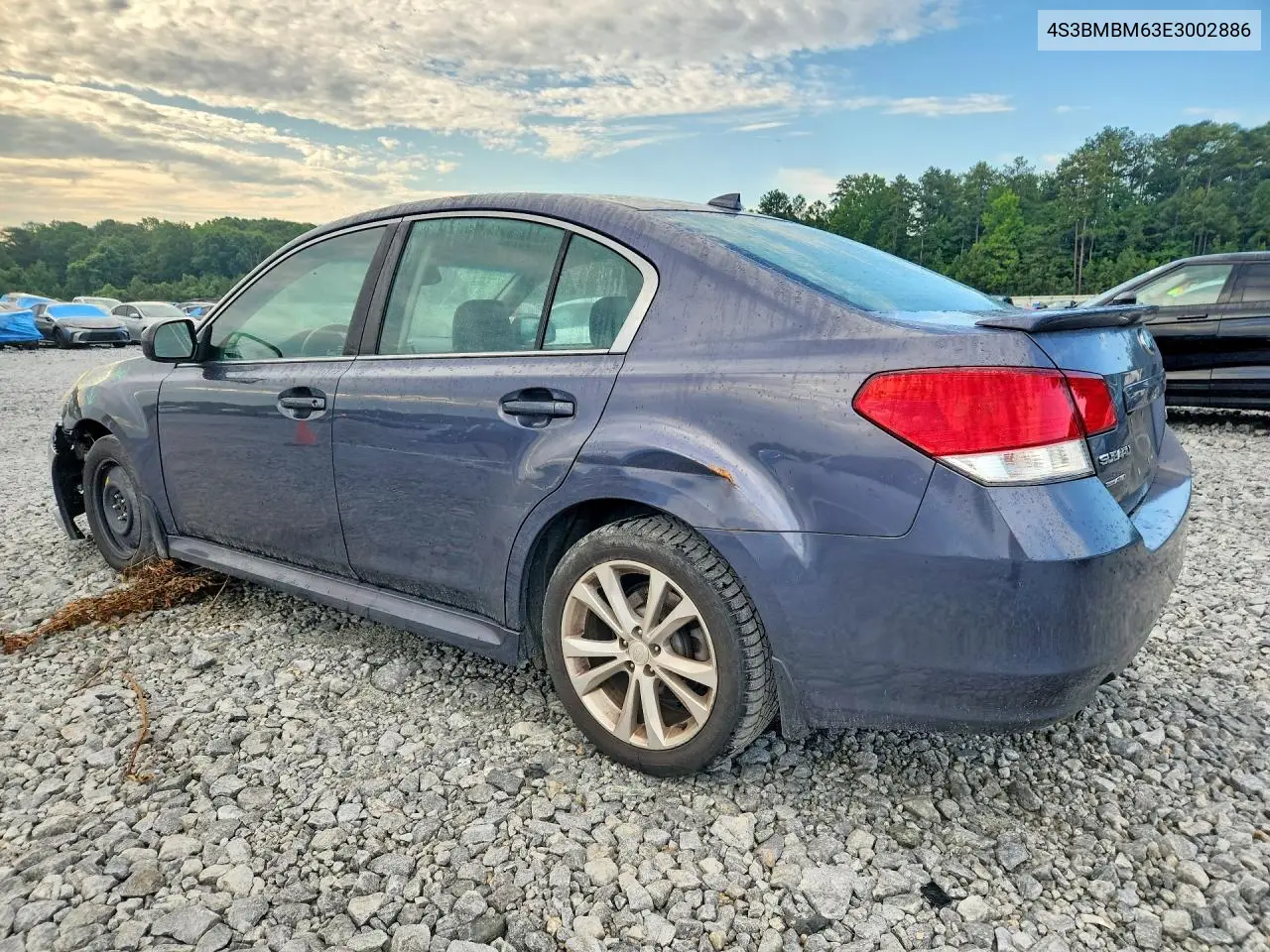 2014 Subaru Legacy 2.5I Limited VIN: 4S3BMBM63E3002886 Lot: 59325336