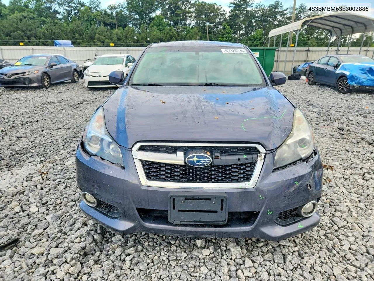 2014 Subaru Legacy 2.5I Limited VIN: 4S3BMBM63E3002886 Lot: 59325336