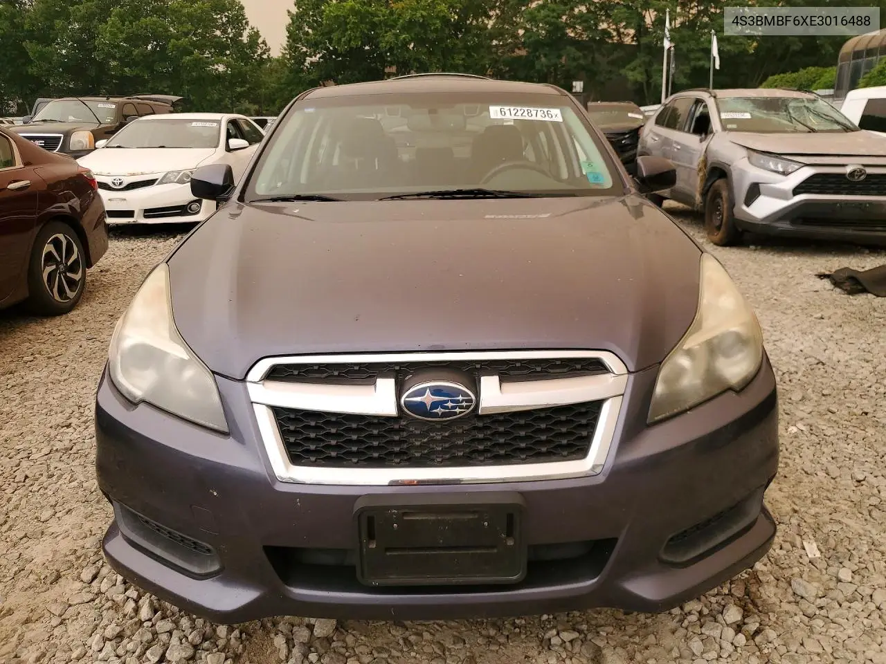 2014 Subaru Legacy 2.5I Premium VIN: 4S3BMBF6XE3016488 Lot: 61228736